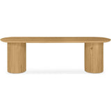 Povera Wood Dining Bench-Dining Benches-Moe's Home-Natural-LOOMLAN