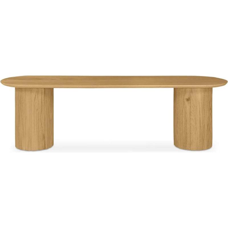 Povera Wood Dining Bench-Dining Benches-Moe's Home-Natural-LOOMLAN