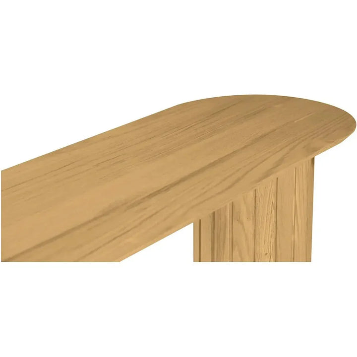 Povera Wood Oval Console Table - LOOMLAN - Moe's Home - Console Tables