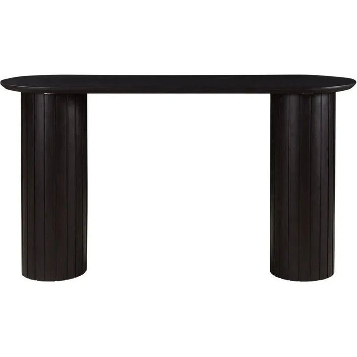 Povera Wood Oval Console Table - LOOMLAN - Moe's Home - Console Tables