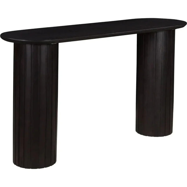 Povera Wood Oval Console Table - LOOMLAN - Moe's Home - Console Tables