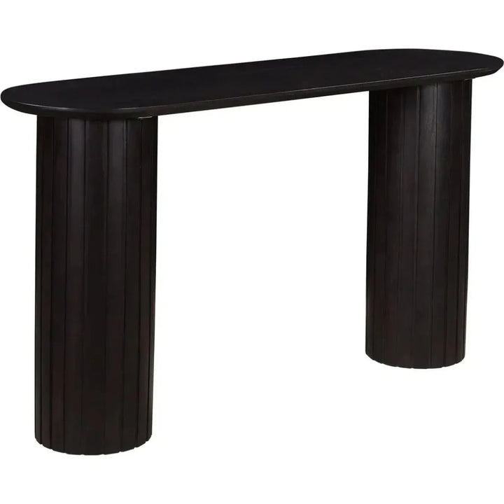 Povera Wood Oval Console Table - LOOMLAN - Moe's Home - Console Tables