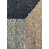 Powder Brown Black White Handmade Wool Rug