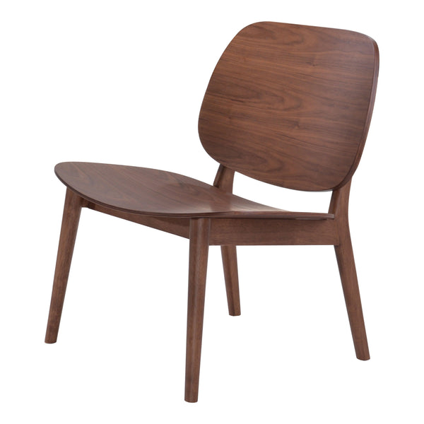 Priest Lounge Chair Walnut Club Chairs LOOMLAN By Zuo Modern