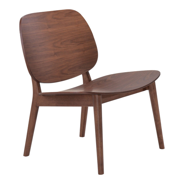 Priest Lounge Chair Walnut Club Chairs LOOMLAN By Zuo Modern