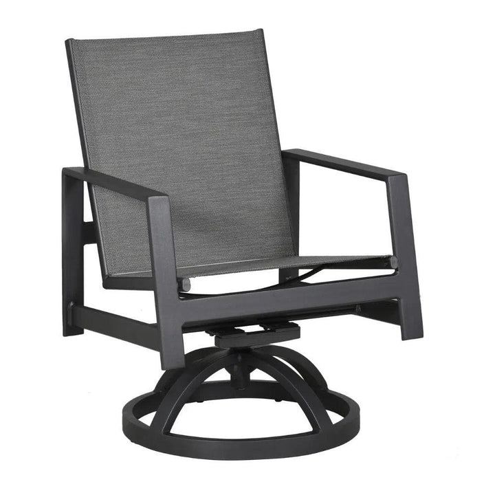 Prism Aluminum Sling Dining Set Table Seats 6-Outdoor Dining Sets-Castelle-LOOMLAN