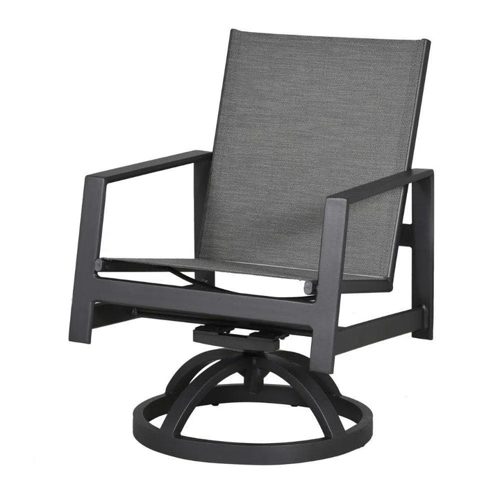 Prism Aluminum Sling Dining Set Table Seats 6-Outdoor Dining Sets-Castelle-LOOMLAN