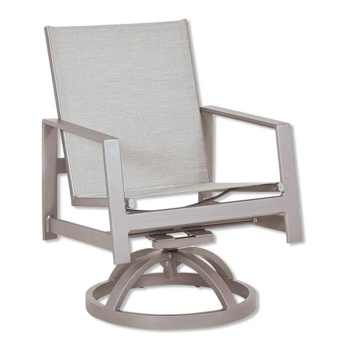 Prism Aluminum Sling Dining Set Table Seats 6-Outdoor Dining Sets-Castelle-LOOMLAN