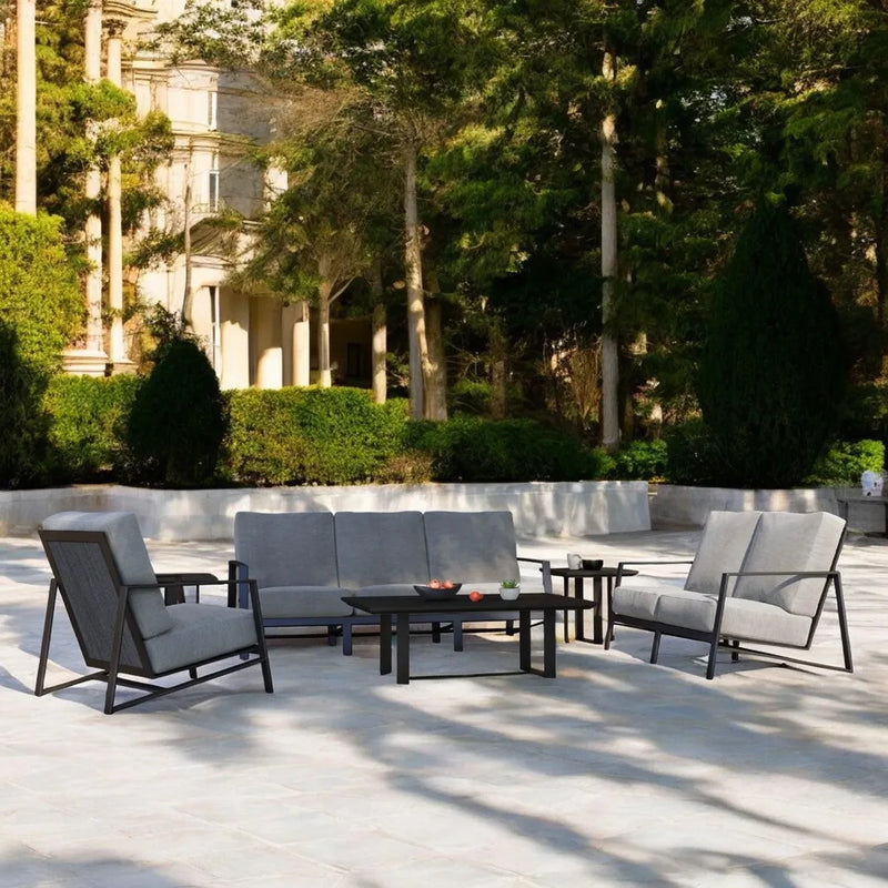 Prism High Back Deep Sofa Set With Tables-Outdoor Lounge Sets-Castelle-LOOMLAN