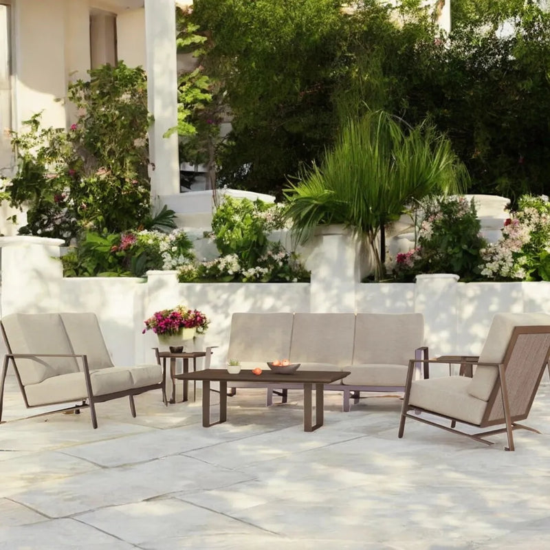 Prism High Back Deep Sofa Set With Tables-Outdoor Lounge Sets-Castelle-LOOMLAN