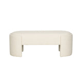 Prix White Backless Bedroom Bench-Bedroom Benches-Wildwood-LOOMLAN