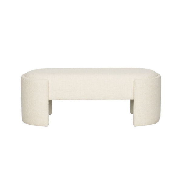 Prix White Backless Bedroom Bench-Bedroom Benches-Wildwood-LOOMLAN