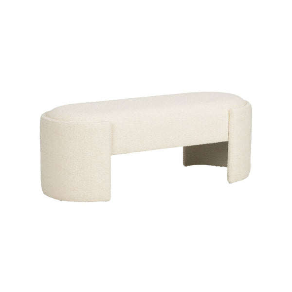 Prix White Backless Bedroom Bench-Bedroom Benches-Wildwood-LOOMLAN