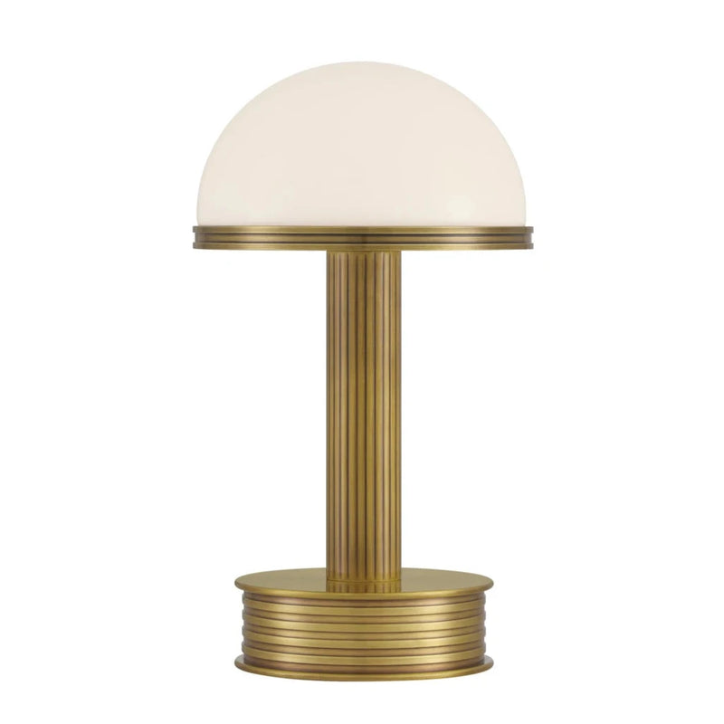 Promenade Brass Cordless Table Lamp-Table Lamps-Currey & Co-LOOMLAN