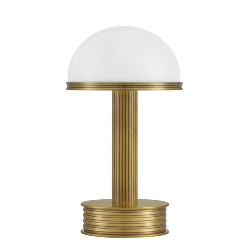 Promenade Brass Cordless Table Lamp-Table Lamps-Currey & Co-LOOMLAN