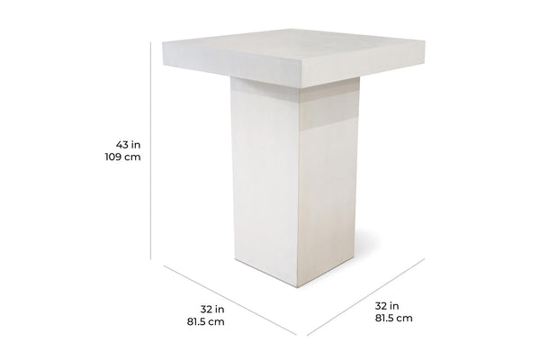 Provence Bar Table - Slate Grey Outdoor Bar Table-Outdoor Side Tables-Seasonal Living-LOOMLAN