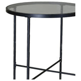 Provence Iron Round Outdoor Pub Table-Outdoor Counter Tables-Sunset West-LOOMLAN