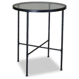 Provence Iron Round Outdoor Pub Table-Outdoor Counter Tables-Sunset West-LOOMLAN