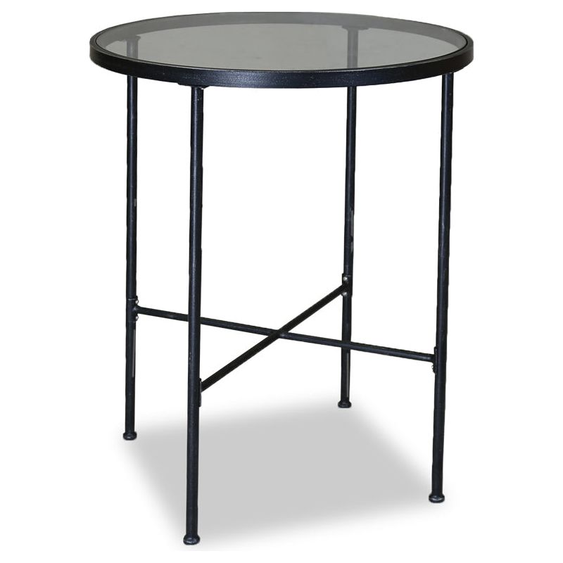 Provence Iron Round Outdoor Pub Table-Outdoor Counter Tables-Sunset West-LOOMLAN