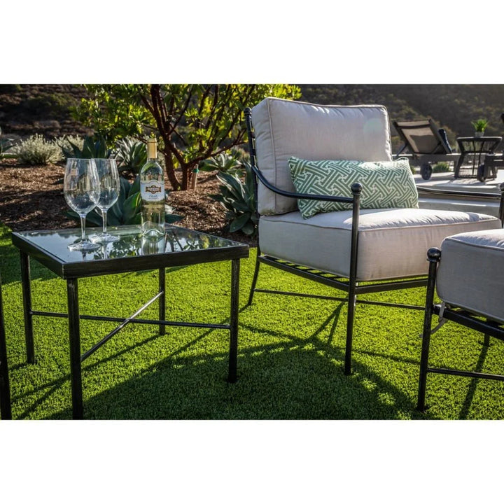 Provence Iron Square Outdoor End Table - LOOMLAN - Sunset West - Outdoor Side Tables