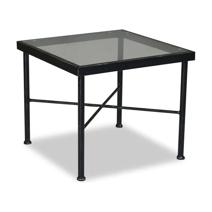 Provence Iron Square Outdoor End Table - LOOMLAN - Sunset West - Outdoor Side Tables