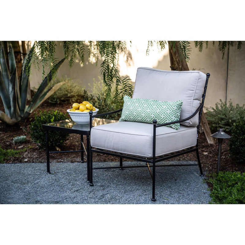 Provence Sunbrella Outdoor Club Chair-Outdoor Accent Chairs-Sunset West-LOOMLAN