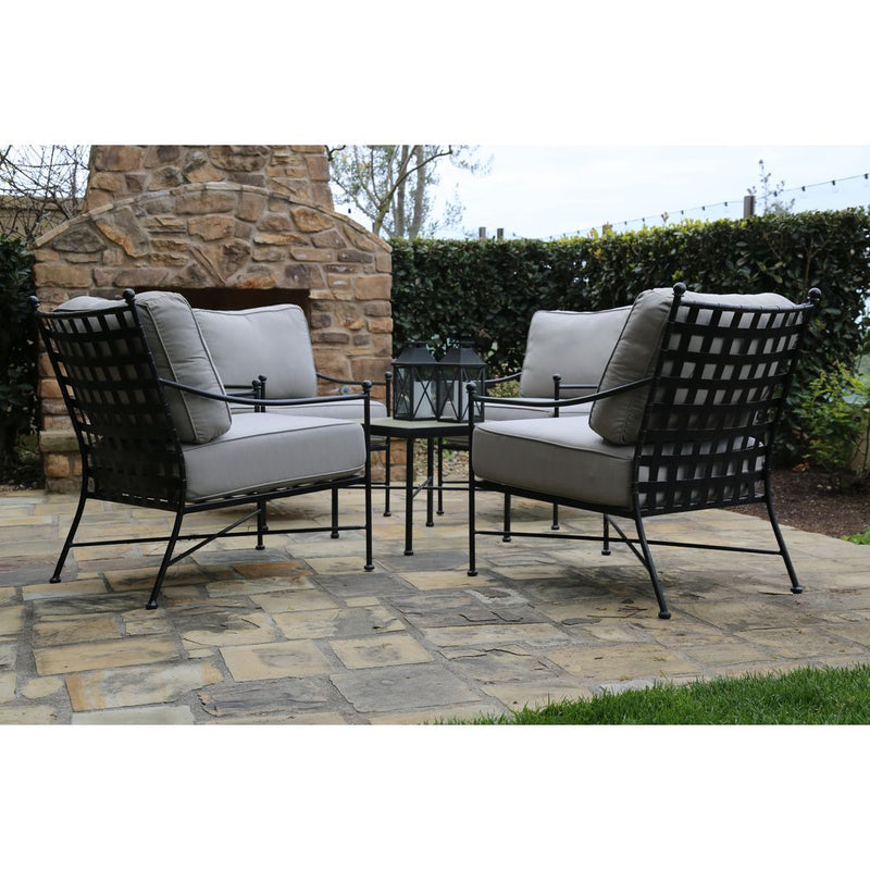 Provence Sunbrella Outdoor Club Chair-Outdoor Accent Chairs-Sunset West-LOOMLAN