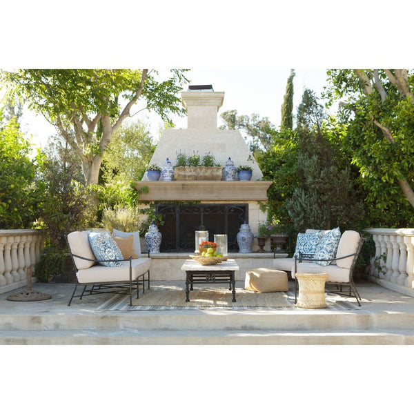 Provence Sunbrella Outdoor Couch-Outdoor Sofas & Loveseats-Sunset West-LOOMLAN