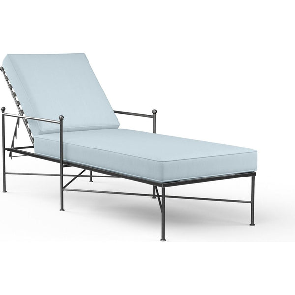 Provence Sunbrella Outdoor Lounge Chaise-Outdoor Chaises-Sunset West-Canvas Skyline-LOOMLAN