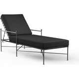 Provence Sunbrella Outdoor Lounge Chaise-Outdoor Chaises-Sunset West-Spectrum Carbon-LOOMLAN