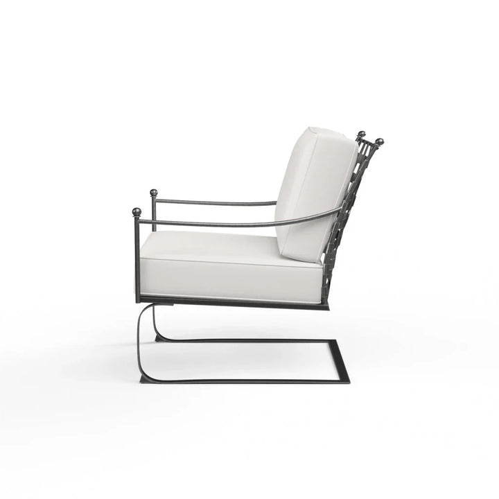 Provence Sunbrella Rocking Outdoor Club Chair-Outdoor Accent Chairs-Sunset West-LOOMLAN