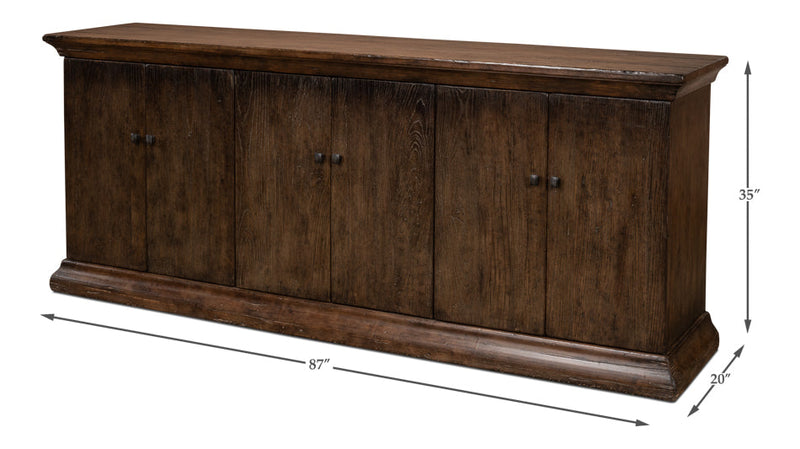 Provincial Storage Sideboard Cabinet For Living Room-Sideboards-Sarreid-LOOMLAN