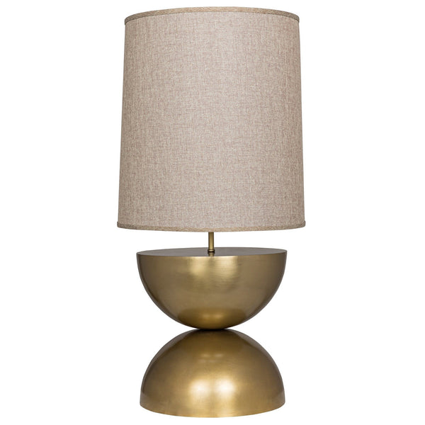 Pulan Metal Table Lamp With Brass Finish-Table Lamps-Noir-LOOMLAN