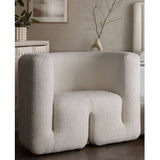 Pulse Accent Chair in Ivory Boucle Fabric-Club Chairs-Diamond Sofa-LOOMLAN