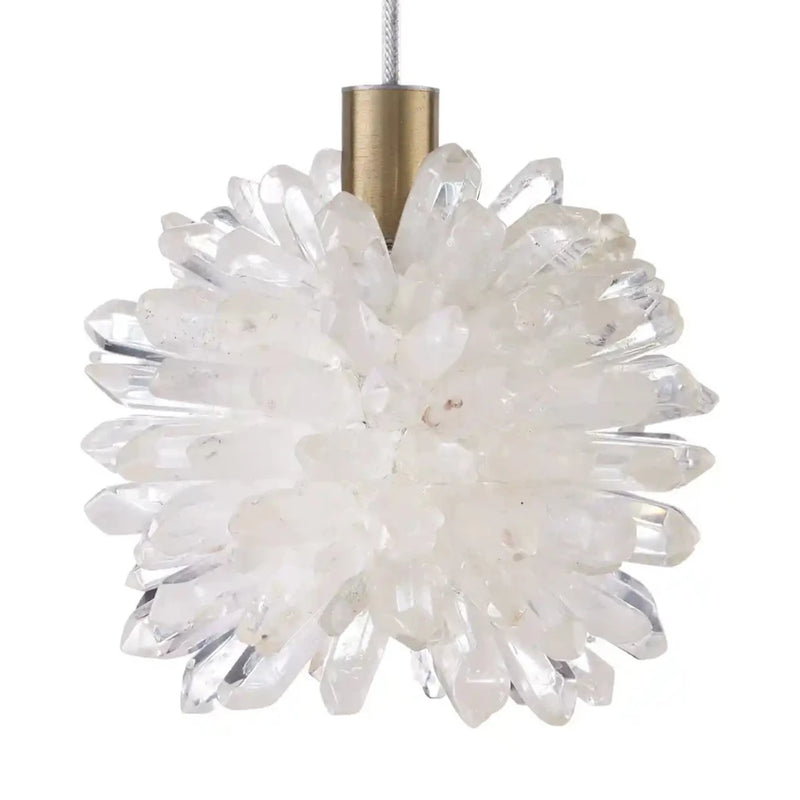 Purity Quartz Light Radiates Warm Glow Pendant