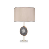 Purple Agate Crystal Iron Agate Slice Table Lamp Table Lamps LOOMLAN By Jamie Young