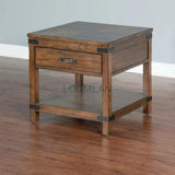 Purposefully Wood End Table 1 Drawer