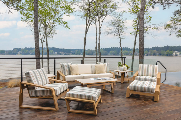 Pursuit Aluminum Rectangular Outdoor Cocktail Table-Outdoor Coffee Tables-Lloyd Flanders-LOOMLAN