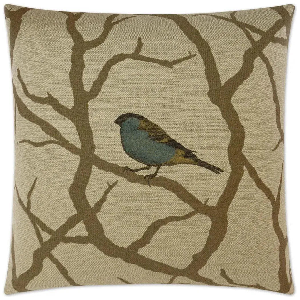 Pyrhulla Bluebird Brown Throw Pillow Insert