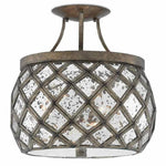 Pyrite Bronze Raj Mirror Buckminster Semi-Flush