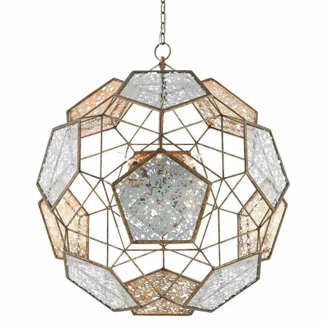 Pyrite Bronze Raj Mirror Julius Orb Chandelier