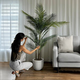 Faux Botanical Outdoor Madagascar Palm Planter