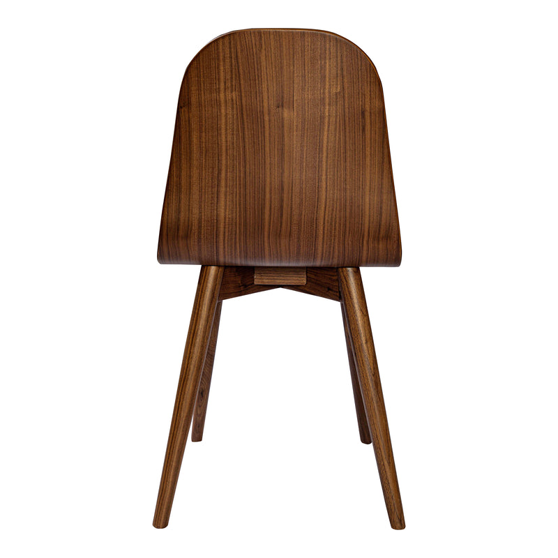 Lissi Solid Walnut Reddish Brown Armless Dining Chair