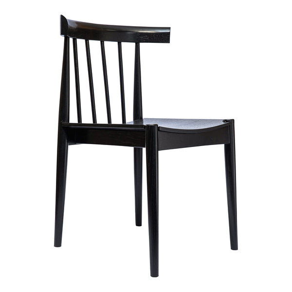 Day Rubberwood Black Armless Dining Chair