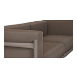 Suri Polyester and Polypropylene Coffee Brown Outdoor 3-Seat Sofa
