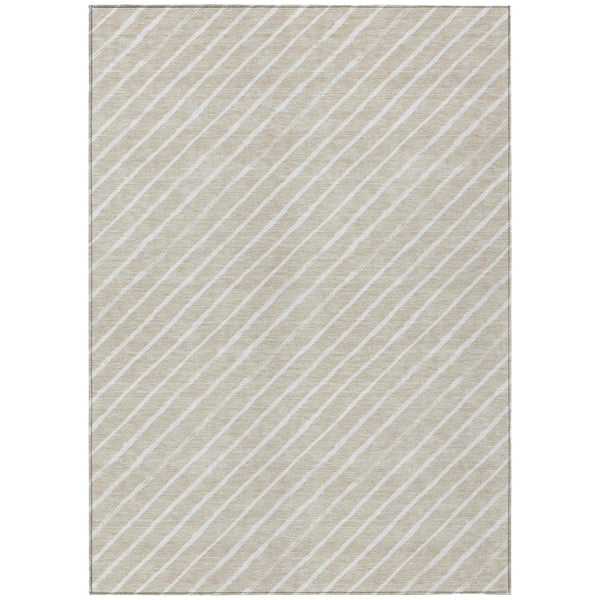 Quaara Brown Washable Indoor-Outdoor Rug