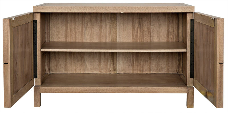 Quadrant Wood Sideboard With 2 Doors-Sideboards-Noir-LOOMLAN