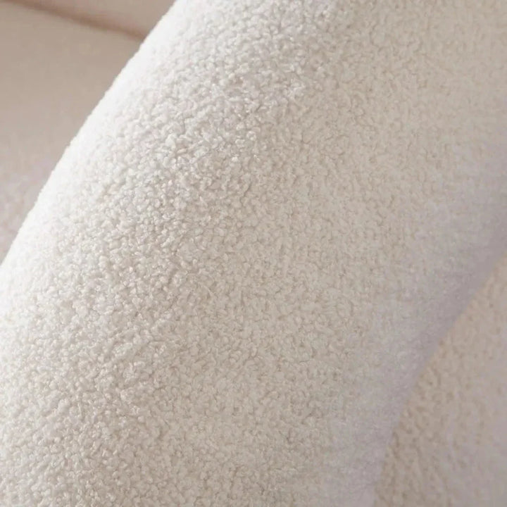 Quantum Swivel Accent Chair in Ivory Sherpa - LOOMLAN - Club Chairs