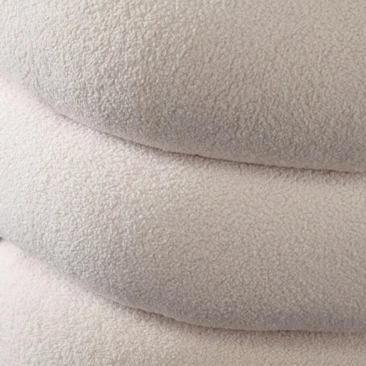 Quantum Swivel Accent Chair in Ivory Sherpa - LOOMLAN - Club Chairs