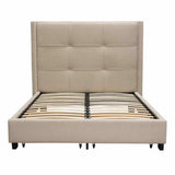 Queen Bed Frame With Storage in Sand Fabric Beds LOOMLAN By Diamond Sofa